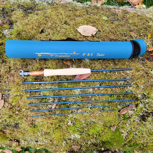 Golden Tippet - Carbon Fly Rod | V-Traveller Series | 9 foot | 5 weight | 7 section