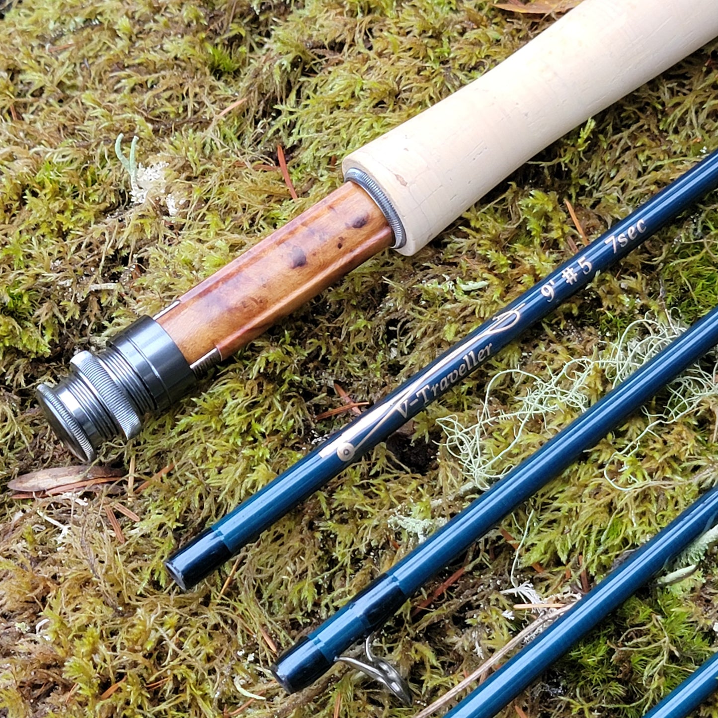 Golden Tippet - Carbon Fly Rod | V-Traveller Series | 9 foot | 5 weight | 7 section