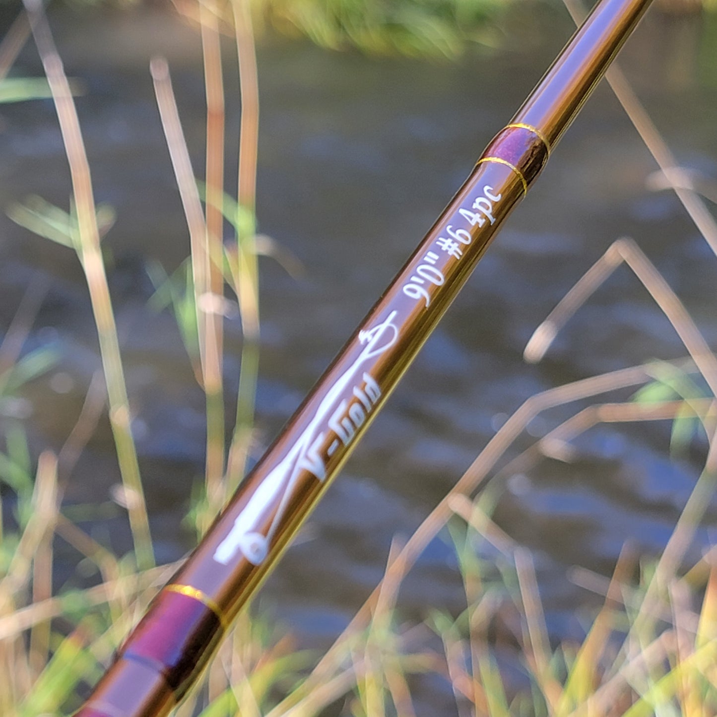 Golden Tippet - Carbon Fly Rod | V-Gold Series | 9 foot | 4,5,6,8 weight | 7 section