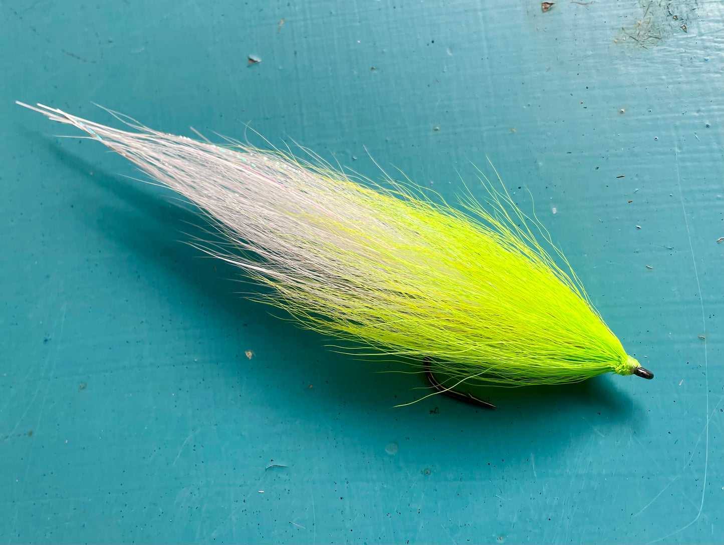 Bucktail Deceiver - White Body with Chartreuse