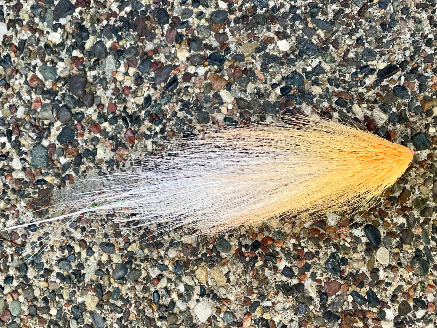 Bucktail Deceiver - White body with orange head
