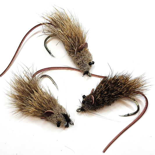 Realistic Deer Hair Mouse Fly - (Pack of 3)