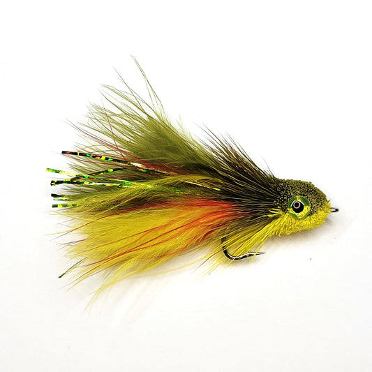 Swimming Fly - Size #4 & #1 - Chartreuse/White, Olive/White, or Olive/Yellow