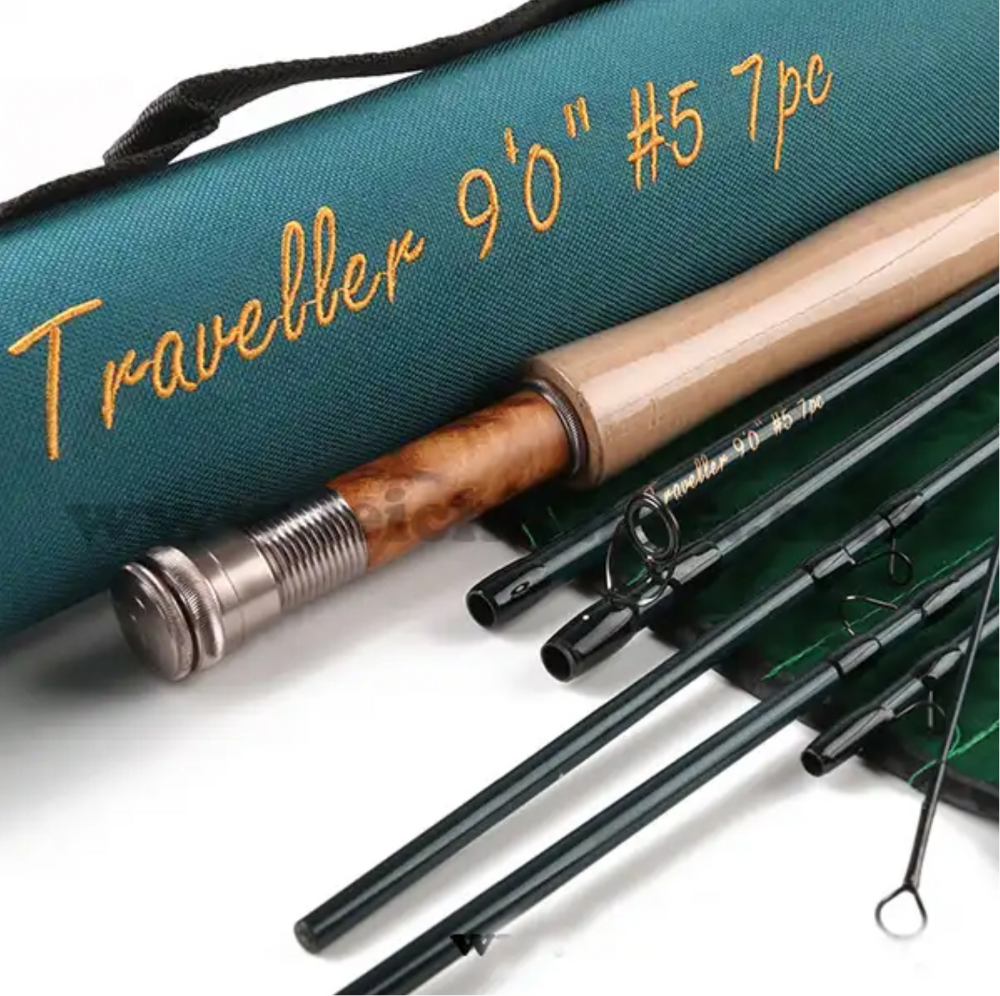Golden Tippet - Carbon Fly Rod | V-Traveller Series | 9 foot | 5 weight | 7 section