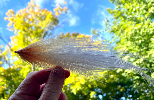 Bucktail Deceiver - White body with orange head