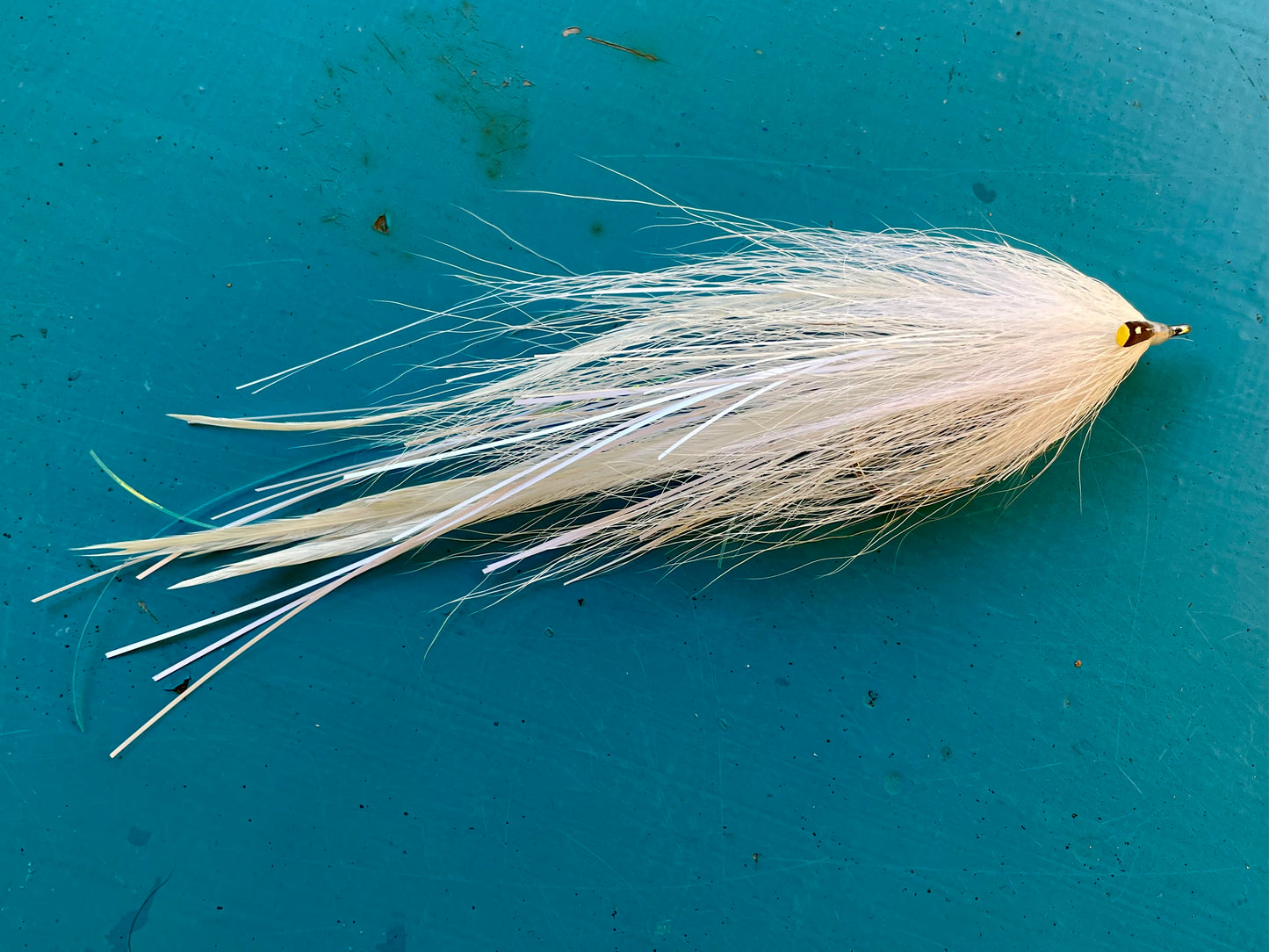 Reverse Bulkhead Hollow Fly - White body with white head